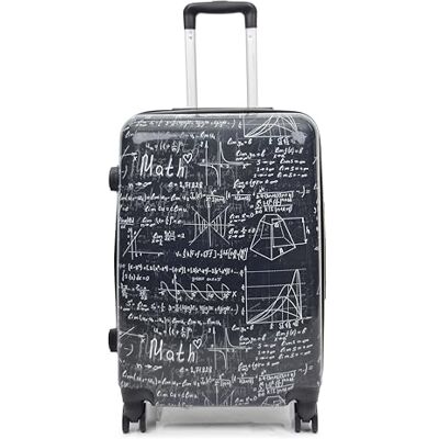 A1 FASHION GOODS Valise rigide à quatre roues avec impression chiffres mathématiques algèbre, Noir , M, Bagage rigide extensible avec roulettes pivotantes A1 FASHION GOODS Valise rigide à quatre roues avec impression chiffres mathématiques algèbre, Noir , M, Bagage rigide extensible avec roulettes pivotantes