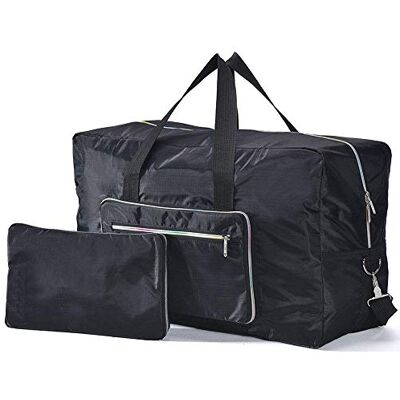 Arxus Grand Sac Fourre-Tout Pliable, Bagage à Porter, avec Bandoulière (Noir) Arxus Grand Sac Fourre-Tout Pliable, Bagage à Porter, avec Bandoulière (Noir)