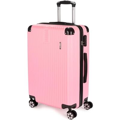 BRUBAKER Valise de Voyage à Roulettes London Valise à Roulettes avec Serrure à Chiffre, 4 Roues et Poignées Confortables Valise ABS 43 x 66,5 x 26 cm Valise Dure Trolley (L Rose) BRUBAKER Valise de Voyage à Roulettes London Valise à Roulettes avec Serrure à Chiffre, 4 Roues et Poignées Confortables Valise ABS 43 x 66,5 x 26 cm Valise Dure Trolley (L Rose)