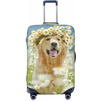 COMAAM Housse de protection élastique pour coffre à bagages de 45,7 à 81,3 cm, chien, Small COMAAM Housse de protection élastique pour coffre à bagages de 45,7 à 81,3 cm, chien, Small