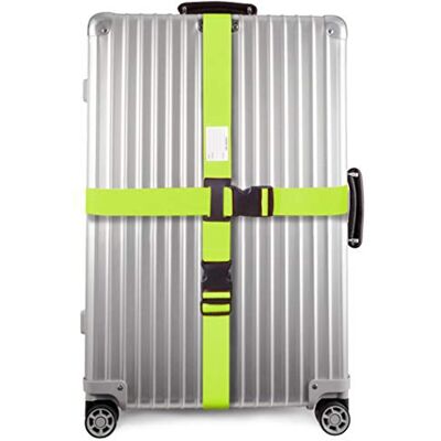 OW-Travel Sangle Valise Voyage Avion Croisée, Ceinture Valise, Verte 1 Pc Sangle pour valise avion croisée facile à repérer, sangle bagage valise voyage sécurité pour valises et accessoires avion OW-Travel Sangle Valise Voyage Avion Croisée, Ceinture Valise, Verte 1 Pc Sangle pour valise avion croisée facile à repérer, sangle bagage valise voyage sécurité pour valises et accessoires avion