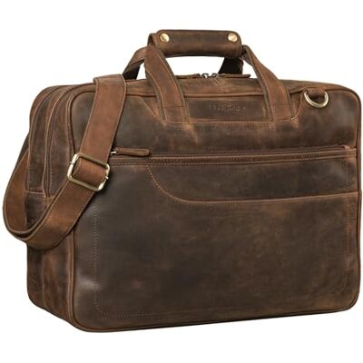 STILORD "Astor" Sac de professeur Cuir Serviette Homme Femme Mallette Porte-Documents Grand Sac à Bandoulière Cuir Véritable Couleur:zamora marron STILORD "Astor" Sac de professeur Cuir Serviette Homme Femme Mallette Porte-Documents Grand Sac à Bandoulière Cuir Véritable Couleur:zamora marron