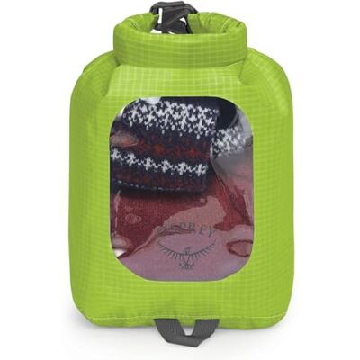 Osprey Dry Sack 3 Sac étanche avec fenêtre Unisexe Vert citron Osprey Dry Sack 3 Sac étanche avec fenêtre Unisexe Vert citron