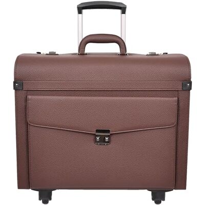 A1 FASHION GOODS Valise à roulettes en simili cuir, 4 roues, taille cabine double verrouillage, sac de voyage d'affaires Aero, marron, L, Pilot Case Grande mallette de cabine A1 FASHION GOODS Valise à roulettes en simili cuir, 4 roues, taille cabine double verrouillage, sac de voyage d'affaires Aero, marron, L, Pilot Case Grande mallette de cabine