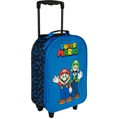 Undercover Trolley pour enfants Super Mario Compartiment principal spacieux Compagnon de voyage idéal Poignée télescopique réglable et fixable Undercover Trolley pour enfants Super Mario Compartiment principal spacieux Compagnon de voyage idéal Poignée télescopique réglable et fixable