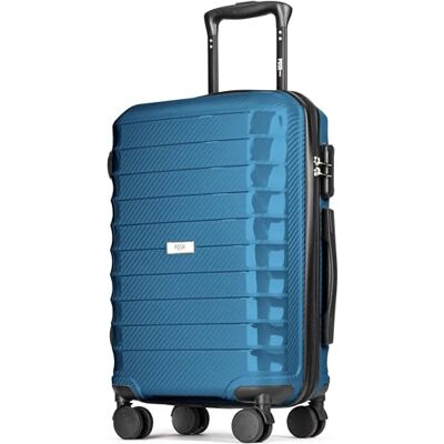 POSH Valise Rigide M en polypropylène Cabine Légère (2,5 kg) avec Finition Carbone Trolley Robuste à 4 Doubles Roues Volume 40 litres, Anti-Rayures 60 cm POSH Valise Rigide M en polypropylène Cabine Légère (2,5 kg) avec Finition Carbone Trolley Robuste à 4 Doubles Roues Volume 40 litres, Anti-Rayures 60 cm