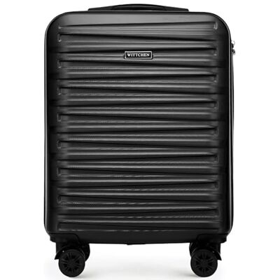 WITTCHEN Skyspeed Line Valise Cabine ABS Coque de Voyage à roulettes Petit Bagage Trolley Serrure à Combinaison Poignée télescopique 4 roulettes Noir Brussels Airlines/Ryanair/TUI fly Belgium WITTCHEN Skyspeed Line Valise Cabine ABS Coque de Voyage à roulettes Petit Bagage Trolley Serrure à Combinaison Poignée télescopique 4 roulettes Noir Brussels Airlines/Ryanair/TUI fly Belgium