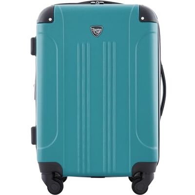 Travelers Club Bagage Spinner Extensible Chicago Rigide, Bleu Canard, Cabine de 56 cm Travelers Club Bagage Spinner Extensible Chicago Rigide, Bleu Canard, Cabine de 56 cm