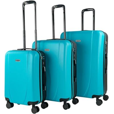 ITACA Valises. Lot de Valise Rigides 4 Roulettes Valise Grande Taille, Valise soute Avion, Bagages pour Voyages.Ensemble Valise Voyage. Verrouillage à Combinaison, Tourquise-Antraciet ITACA Valises. Lot de Valise Rigides 4 Roulettes Valise Grande Taille, Valise soute Avion, Bagages pour Voyages.Ensemble Valise Voyage. Verrouillage à Combinaison, Tourquise-Antraciet
