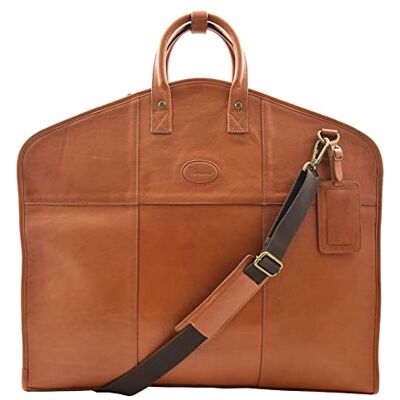 A1 FASHION GOODS Lockheed Sac de transport en cuir véritable pour costume Marron clair, peau, L, Sac à vêtements de voyage A1 FASHION GOODS Lockheed Sac de transport en cuir véritable pour costume Marron clair, peau, L, Sac à vêtements de voyage