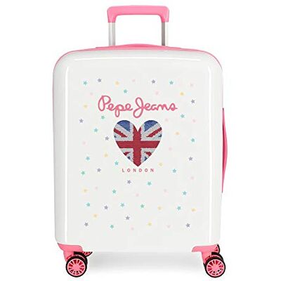 Pepe Jeans Estela Valise de cabine bleue 40 x 55 x 20 cm Rigide ABS Fermeture TSA intégrée 38,4 L 2 kg 4 roulettes doubles, rose, Maleta cabina, Daniela Pepe Jeans Estela Valise de cabine bleue 40 x 55 x 20 cm Rigide ABS Fermeture TSA intégrée 38,4 L 2 kg 4 roulettes doubles, rose, Maleta cabina, Daniela