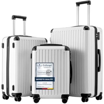 Coolife Set de Valises 3 Pièces, Valise Cabine, Moyenne et Grande Rigides Matériau Rigide PC+ABS, Serrure TSA, Fermeture Éclair YKK et 4 Roues Doubles, pour Voyages en Famille et Vacances, Vert Foncé Coolife Set de Valises 3 Pièces, Valise Cabine, Moyenne et Grande Rigides Matériau Rigide PC+ABS, Serrure TSA, Fermeture Éclair YKK et 4 Roues Doubles, pour Voyages en Famille et Vacances, Vert Foncé