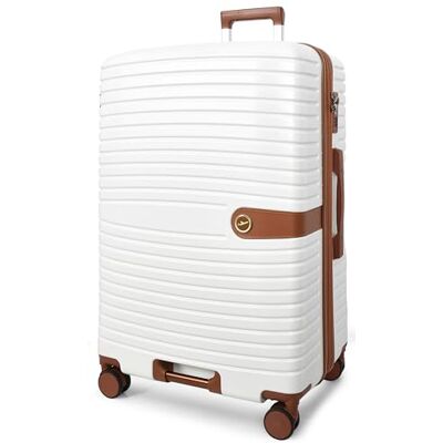 A1 FASHION GOODS Jetpack Valise rigide à 4 roues extensible et légère avec serrure à chiffres Marron, blanc, Large Check-in, Valise A1 FASHION GOODS Jetpack Valise rigide à 4 roues extensible et légère avec serrure à chiffres Marron, blanc, Large Check-in, Valise