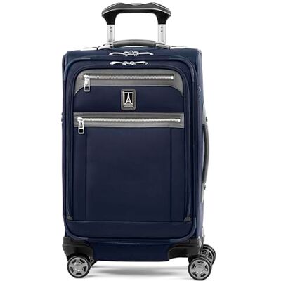 Travelpro Platinum Elite Valise souple extensible, 8 roues, port USB, convient pour ordinateur portable jusqu'à 15", homme et femme, Business Plus, noir foncé, Carry-On 21-Inch Travelpro Platinum Elite Valise souple extensible, 8 roues, port USB, convient pour ordinateur portable jusqu'à 15", homme et femme, Business Plus, noir foncé, Carry-On 21-Inch