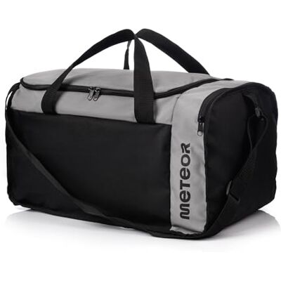 meteor Sac de Sport Voyage Bag Duffel Fitness Entraînement Gym Weekend Travail (Black/Grey, 40 L) meteor Sac de Sport Voyage Bag Duffel Fitness Entraînement Gym Weekend Travail (Black/Grey, 40 L)