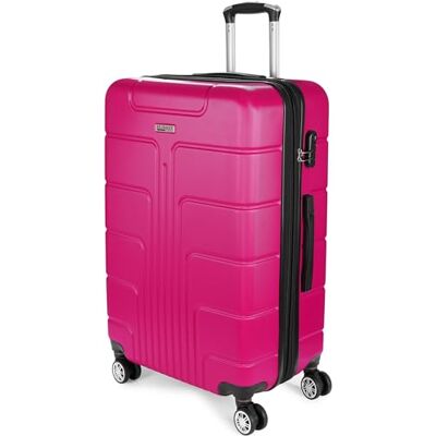 BRUBAKER Valise de Voyage Miami Valise à Roulettes Extensible Dure avec Serrure à Numéro, 4 Roulettes et Poignées Confortables Valise ABS 49 x 76,5 x 32 cm Valise Dure (XL Rose) BRUBAKER Valise de Voyage Miami Valise à Roulettes Extensible Dure avec Serrure à Numéro, 4 Roulettes et Poignées Confortables Valise ABS 49 x 76,5 x 32 cm Valise Dure (XL Rose)