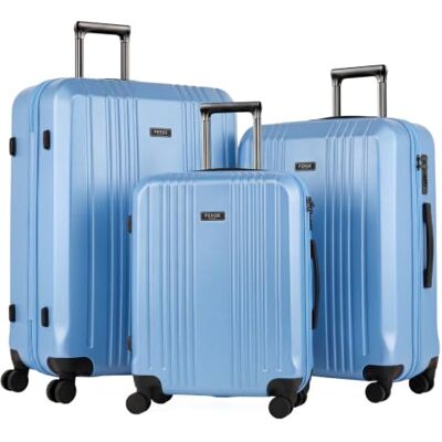 FERGÉ Lot de 3 valises rigides Serrure à combinaison TSA Cannes Bagages de voyage (bagage à main, L, XL) Valise rigide à roulettes 4 roulettes Serrure à combinaison 100 % ABS FERGÉ Lot de 3 valises rigides Serrure à combinaison TSA Cannes Bagages de voyage (bagage à main, L, XL) Valise rigide à roulettes 4 roulettes Serrure à combinaison 100 % ABS