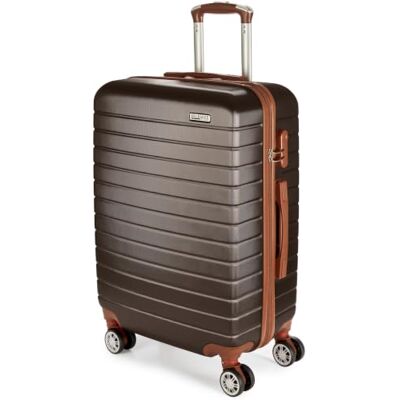 BRUBAKER Valise Rigide Paris Trolley de Voyage avec Serrure à Numéro, 4 Roues et Poignées de Confort Valise à Roulettes 43 x 66,5 x 26 cm ABS Valise Dure (L Marron et Marron Clair) BRUBAKER Valise Rigide Paris Trolley de Voyage avec Serrure à Numéro, 4 Roues et Poignées de Confort Valise à Roulettes 43 x 66,5 x 26 cm ABS Valise Dure (L Marron et Marron Clair)