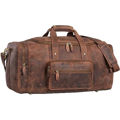 STILORD "Journey" Sac de Voyage en Cuir Bagage à Main Grande Capacité Sac de Sport Homme Sac Weekend Sac à Main Femme Vintage Couleur:aneto marron STILORD "Journey" Sac de Voyage en Cuir Bagage à Main Grande Capacité Sac de Sport Homme Sac Weekend Sac à Main Femme Vintage Couleur:aneto marron