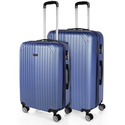ITACA Valises. Lot de Valise Rigides 4 Roulettes Valise Grande Taille, Valise soute Avion, Bagages pour Voyages.Ensemble Valise Voyage. Verrouillage à Combinaison, Blauwe Saffier ITACA Valises. Lot de Valise Rigides 4 Roulettes Valise Grande Taille, Valise soute Avion, Bagages pour Voyages.Ensemble Valise Voyage. Verrouillage à Combinaison, Blauwe Saffier