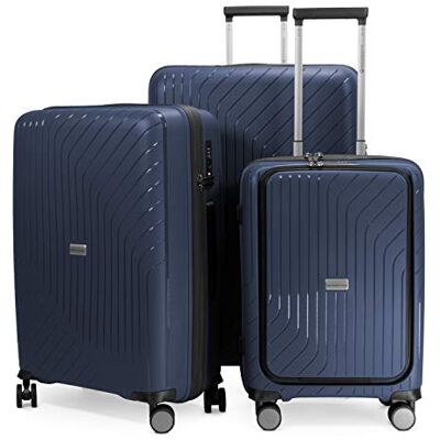 Hauptstadtkoffer TXL Set de Valises 3 Pièces S M L, Valises Rigides avec Serrure TSA, Set Trolley 4 Roues, Valise Cabine 55 cm avec Compartiment Ordinateur, Bleu foncé Hauptstadtkoffer TXL Set de Valises 3 Pièces S M L, Valises Rigides avec Serrure TSA, Set Trolley 4 Roues, Valise Cabine 55 cm avec Compartiment Ordinateur, Bleu foncé