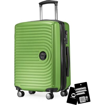 Hauptstadtkoffer Mitte Valise cabine extensible 55 x 40 x 23 cm, bagage cabine avion, serrure TSA, 4 roulettes doubles, valise rigide, trolley, 55 L + étiquette bagage numérique, Vert pomme Hauptstadtkoffer Mitte Valise cabine extensible 55 x 40 x 23 cm, bagage cabine avion, serrure TSA, 4 roulettes doubles, valise rigide, trolley, 55 L + étiquette bagage numérique, Vert pomme