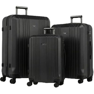 FERGÉ Bagage Roues Taille, Noir-mat, SET DE 3, Set de bagages FERGÉ Bagage Roues Taille, Noir-mat, SET DE 3, Set de bagages