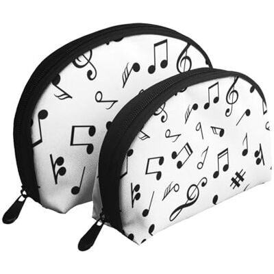 KEDDJI Sac de maquillage imprimé sur le thème musical, sac de rangement pour femme, petit porte-monnaie, trousse de toilette, trousse de maquillage, 2 pièces, comme sur l'image, One Size, Pochette à monnaie KEDDJI Sac de maquillage imprimé sur le thème musical, sac de rangement pour femme, petit porte-monnaie, trousse de toilette, trousse de maquillage, 2 pièces, comme sur l'image, One Size, Pochette à monnaie