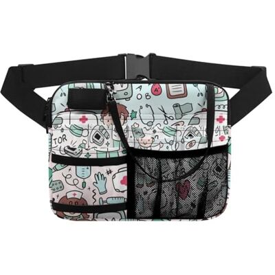 SHBHWS Pochette de rangement pour infirmière, sac banane pour infirmière, sac banane pour stéthoscopes, trousse de soins infirmiers, outil d'étudiant, Htgd1803bz41, One Size SHBHWS Pochette de rangement pour infirmière, sac banane pour infirmière, sac banane pour stéthoscopes, trousse de soins infirmiers, outil d'étudiant, Htgd1803bz41, One Size