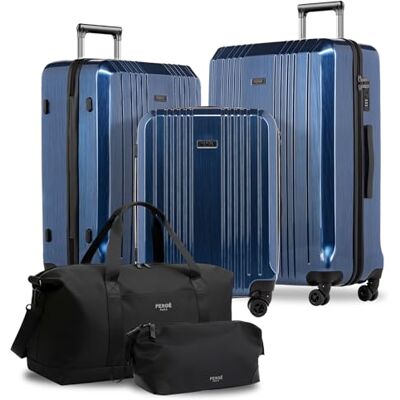 FERGÉ Lot de 3 valises rigides avec serrure à combinaison TSA Cannes Valise de voyage à roulettes (bagage à main, L, XL) Valise rigide à roulettes 4 roulettes souples Valise robuste en FERGÉ Lot de 3 valises rigides avec serrure à combinaison TSA Cannes Valise de voyage à roulettes (bagage à main, L, XL) Valise rigide à roulettes 4 roulettes souples Valise robuste en