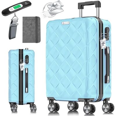 KESSER Valise de voyage bagage à main rigide en ABS avec serrure à combinaison, balance et portefeuille, roues à 360°, mallette à roulettes pour affaires et voyages KESSER Valise de voyage bagage à main rigide en ABS avec serrure à combinaison, balance et portefeuille, roues à 360°, mallette à roulettes pour affaires et voyages