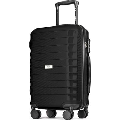 POSH Valise Rigide M en polypropylène Cabine Légère (2,5 kg) avec Finition Carbone Trolley Robuste à 4 Doubles Roues Volume 40 litres, Anti-Rayures 60 cm POSH Valise Rigide M en polypropylène Cabine Légère (2,5 kg) avec Finition Carbone Trolley Robuste à 4 Doubles Roues Volume 40 litres, Anti-Rayures 60 cm