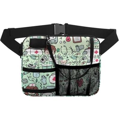 SHBHWS Pochette de rangement pour infirmière, sac banane pour infirmière, sac banane pour stéthoscopes, trousse de soins infirmiers, outil d'étudiant, Htgd1805bz41, One Size SHBHWS Pochette de rangement pour infirmière, sac banane pour infirmière, sac banane pour stéthoscopes, trousse de soins infirmiers, outil d'étudiant, Htgd1805bz41, One Size