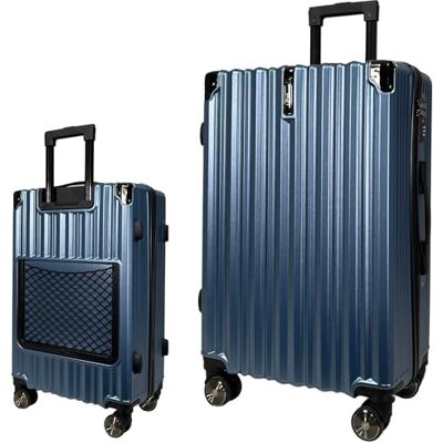 SiGN Valise de voyage rigide à roulettes en ABS Valise de voyage à 360° Double roulettes Serrure à combinaison De moderne Bagage à main Moyen et grand, bleu, Großer Koffer (75cm), SiGN Valise de voyage rigide à roulettes en ABS Valise de voyage à 360° Double roulettes Serrure à combinaison De moderne Bagage à main Moyen et grand, bleu, Großer Koffer (75cm),