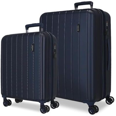 MOVOM Wood Valise Cabine, Moyenne, Grande et Ensembles, différentes Couleurs, Fermeture TSA en ABS Rigide, Bagage à Main Extensible à 4 Roues Doubles de Joumma Bags, Bleu Marine, 70 centimeters, Lot MOVOM Wood Valise Cabine, Moyenne, Grande et Ensembles, différentes Couleurs, Fermeture TSA en ABS Rigide, Bagage à Main Extensible à 4 Roues Doubles de Joumma Bags, Bleu Marine, 70 centimeters, Lot
