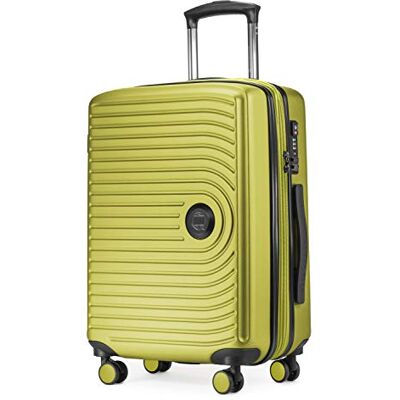 Hauptstadtkoffer Mitte Valise cabine extensible 55 x 40 x 23 cm, bagage cabine avion, serrure TSA, 4 roulettes doubles, valise rigide, trolley, 55 L + étiquette bagage numérique, Fougère Hauptstadtkoffer Mitte Valise cabine extensible 55 x 40 x 23 cm, bagage cabine avion, serrure TSA, 4 roulettes doubles, valise rigide, trolley, 55 L + étiquette bagage numérique, Fougère