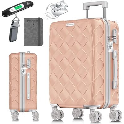 KESSER ® Valise de voyage Bagage à main rigide en ABS Avec serrure à combinaison, pèse-bagage et portefeuille à roulettes 360° Valise à roulettes pour affaires KESSER ® Valise de voyage Bagage à main rigide en ABS Avec serrure à combinaison, pèse-bagage et portefeuille à roulettes 360° Valise à roulettes pour affaires