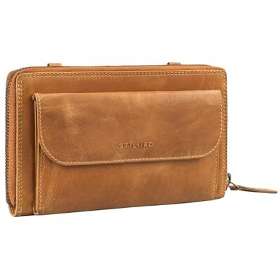 STILORD "Monica" Femmes Portefeuille en cuir avec compartiment pour téléphone portable Sac à main Porte-monnaie feminin Sac à bandoulière Femme Couleur:perugia marron STILORD "Monica" Femmes Portefeuille en cuir avec compartiment pour téléphone portable Sac à main Porte-monnaie feminin Sac à bandoulière Femme Couleur:perugia marron