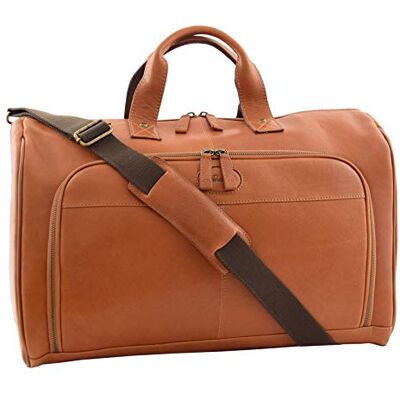 A1 FASHION GOODS Sac fourre-tout en cuir marron clair pour le week-end, la gym, les voyages, peau, Large L: 48 x H: 31 x W: 25 cm, Sac de voyage A1 FASHION GOODS Sac fourre-tout en cuir marron clair pour le week-end, la gym, les voyages, peau, Large L: 48 x H: 31 x W: 25 cm, Sac de voyage