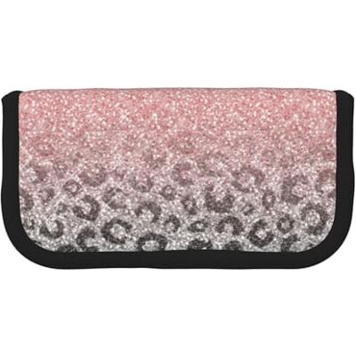 YUNWEIKEJI Trousse à crayons en toile avec imprimé léopard à paillettes or rose et argent Grande capacité, comme sur l'image, One Size, Organiseur de sac YUNWEIKEJI Trousse à crayons en toile avec imprimé léopard à paillettes or rose et argent Grande capacité, comme sur l'image, One Size, Organiseur de sac