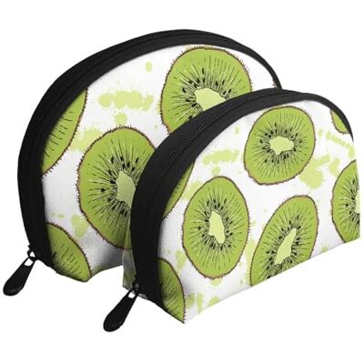 KEDDJI Kiwi Trousse de maquillage pour femme Motif fruits et coquillages Petit porte-monnaie Trousse de toilette Trousse de maquillage 2 pièces, comme sur l'image, One Size, Pochette à monnaie KEDDJI Kiwi Trousse de maquillage pour femme Motif fruits et coquillages Petit porte-monnaie Trousse de toilette Trousse de maquillage 2 pièces, comme sur l'image, One Size, Pochette à monnaie