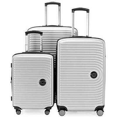 Hauptstadtkoffer Mitte Set valises 3 pièces, valise cabine 55 cm, valise moyenne 68 cm, grande valise 77 cm, valises rigides ABS, serrures TSA + étiquette bagage numérique, Blanc mat Hauptstadtkoffer Mitte Set valises 3 pièces, valise cabine 55 cm, valise moyenne 68 cm, grande valise 77 cm, valises rigides ABS, serrures TSA + étiquette bagage numérique, Blanc mat