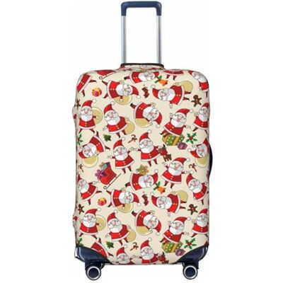 RoMuka Housse de protection élastique pour coffre à bagages de 45 à 81 cm, Père Noël., L RoMuka Housse de protection élastique pour coffre à bagages de 45 à 81 cm, Père Noël., L