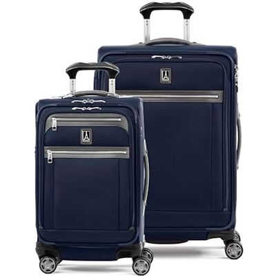 Travelpro Platinum Elite Softside Valise extensible à carreaux 8 roues pivotantes Grande valise TSA Lock pour homme et femme, noir foncé, 2-Piece Set (21/25), Platinum Elite Valise extensible à Travelpro Platinum Elite Softside Valise extensible à carreaux 8 roues pivotantes Grande valise TSA Lock pour homme et femme, noir foncé, 2-Piece Set (21/25), Platinum Elite Valise extensible à