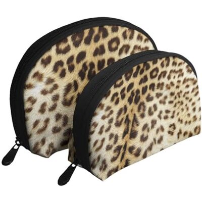 KEDDJI Lot de 2 trousses de maquillage en forme de peau de léopard, sac de rangement pour femme, petite porte-monnaie, trousse de toilette, trousse de maquillage, comme sur l'image, One Size, Pochette à KEDDJI Lot de 2 trousses de maquillage en forme de peau de léopard, sac de rangement pour femme, petite porte-monnaie, trousse de toilette, trousse de maquillage, comme sur l'image, One Size, Pochette à
