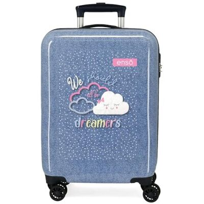 Enso Dreamer Valise cabine bleue 38 x 55 x 20 cm rigide ABS fermeture à combinaison latérale 34 L 2 kg 4 roues doubles bagage main, bleu, Valise cabine Enso Dreamer Valise cabine bleue 38 x 55 x 20 cm rigide ABS fermeture à combinaison latérale 34 L 2 kg 4 roues doubles bagage main, bleu, Valise cabine