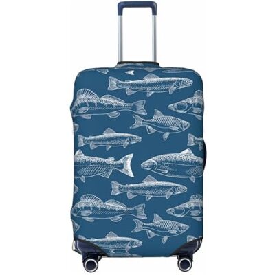 COMAAM Housse de protection élastique pour coffre à bagages de 45,7 à 81,3 cm, Poissons océaniques, Medium COMAAM Housse de protection élastique pour coffre à bagages de 45,7 à 81,3 cm, Poissons océaniques, Medium
