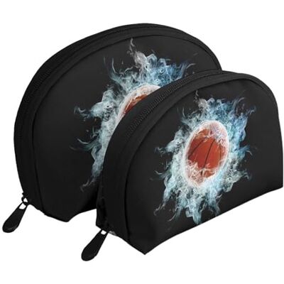 KEDDJI Sac de rangement abstrait de basket-ball, coquillage pour femme, petit porte-monnaie, trousse de toilette, trousse de maquillage, 2 pièces, comme sur l'image, One Size, Pochette à monnaie KEDDJI Sac de rangement abstrait de basket-ball, coquillage pour femme, petit porte-monnaie, trousse de toilette, trousse de maquillage, 2 pièces, comme sur l'image, One Size, Pochette à monnaie