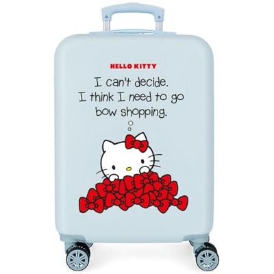 Hello Kitty Bow Valises, bleu, 38x55x20 cms, Valise cabine Hello Kitty Bow Valises, bleu, 38x55x20 cms, Valise cabine