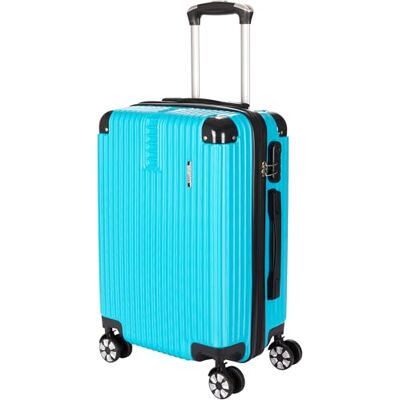 BRUBAKER Valise de voyage London Valise à roulettes rigide avec serrure à combinaison, 4 roues et poignées confortables Valise à roulettes en ABS à coque rigide Robuste et légère, ligth blue, M BRUBAKER Valise de voyage London Valise à roulettes rigide avec serrure à combinaison, 4 roues et poignées confortables Valise à roulettes en ABS à coque rigide Robuste et légère, ligth blue, M